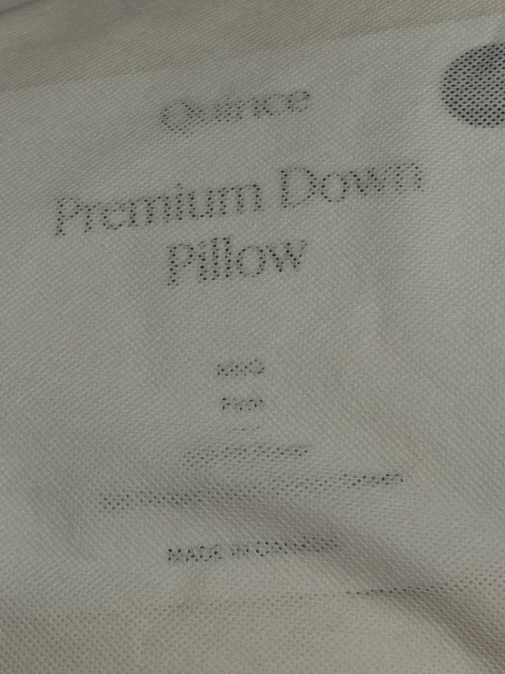 NWT QUINCE King Firm Premium Down Pillow White